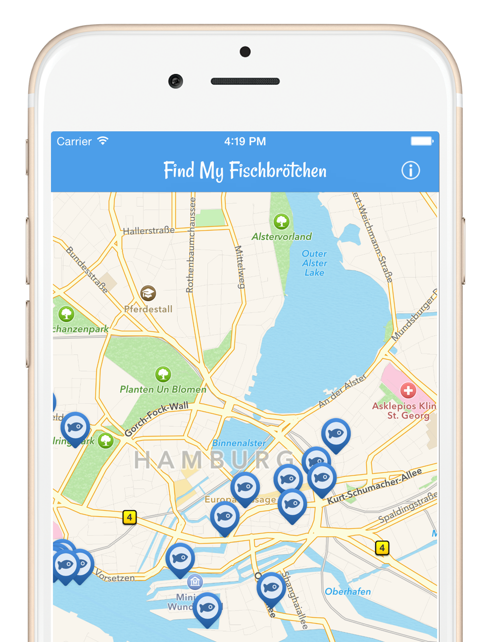 Find My Fischbrötchen iPhone Demo
